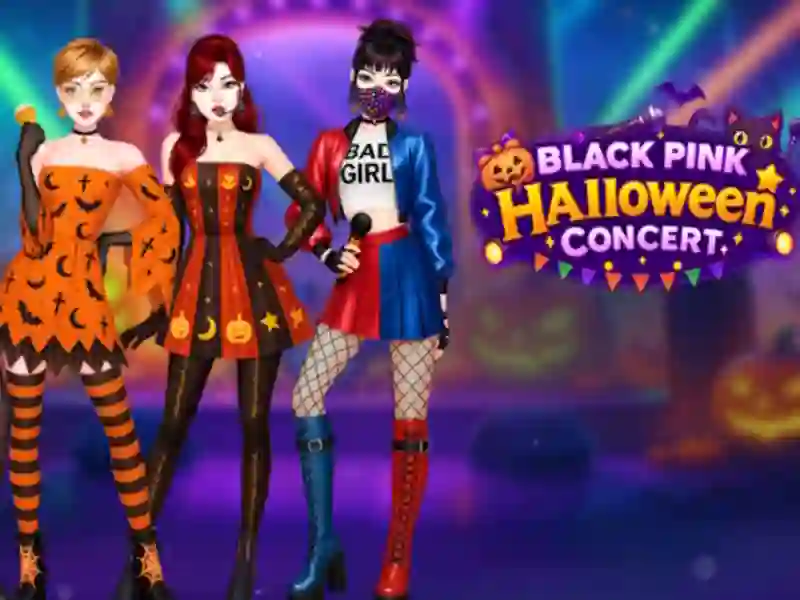 Permainan Konsert halloween merah jambu hitam talian