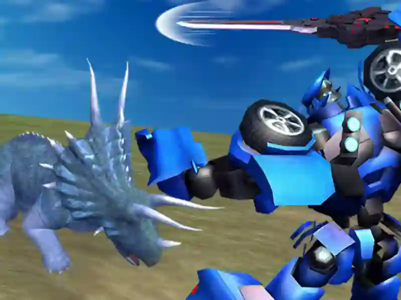 Permainan Pertempuran Mech Dinosaur Jurassic talian