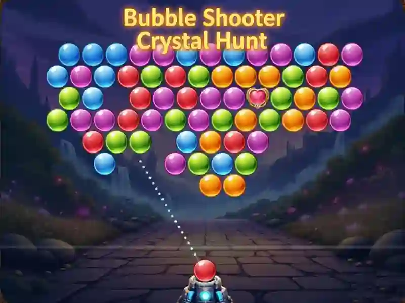 Permainan Bubble Shooter Crystal Hunt talian