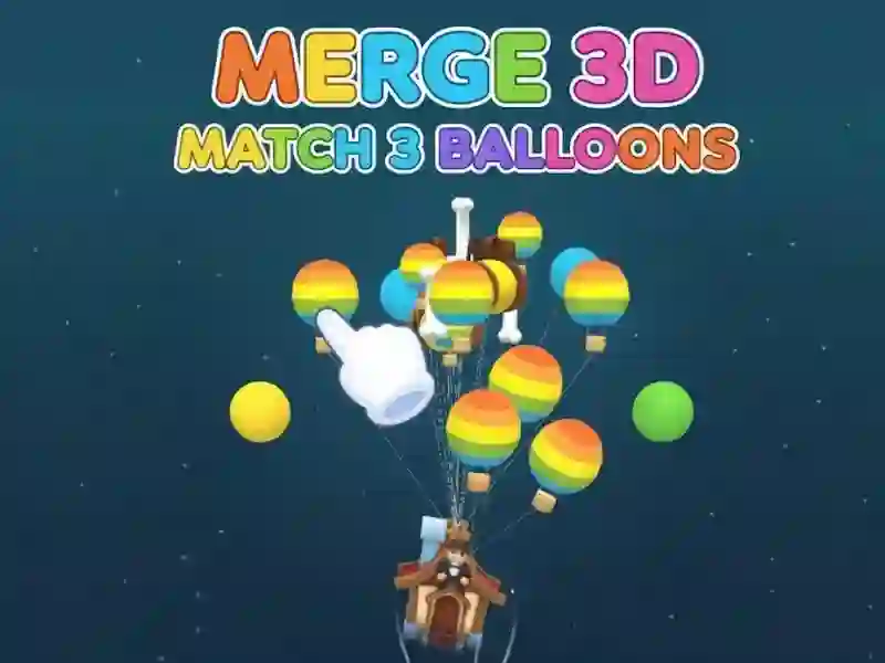 Permainan Gabungkan perlawanan 3d 3 belon talian