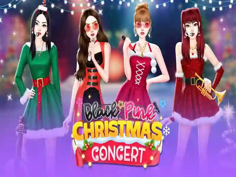 Permainan Konsert Krismas merah jambu hitam talian