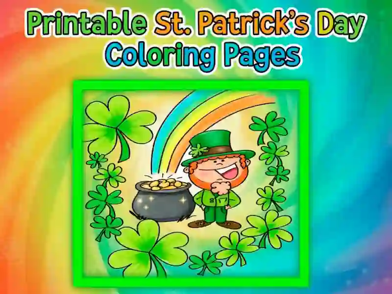 Permainan Halaman Mewarna Hari St Patrick yang boleh dicetak talian