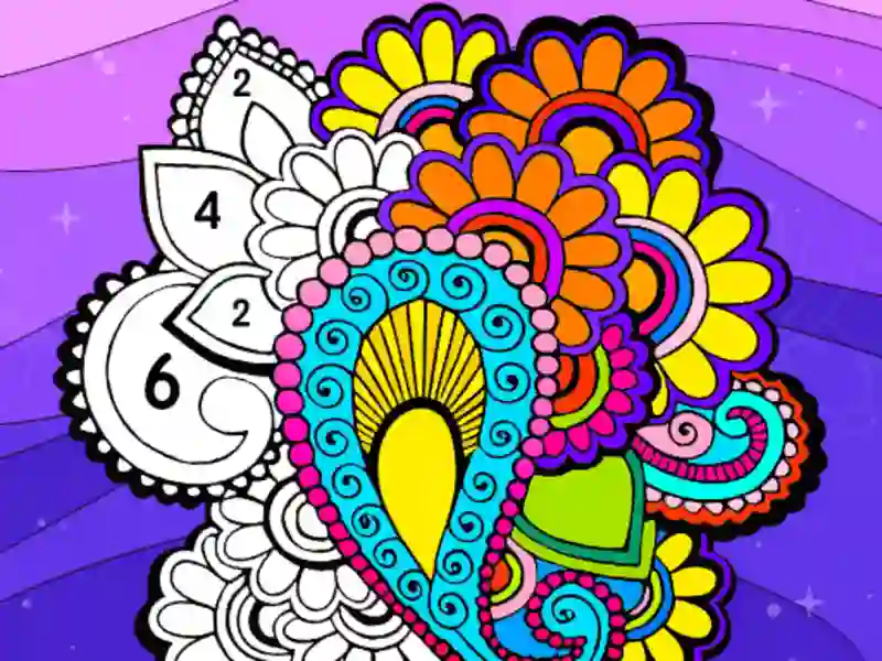 Permainan Warna kipas warna mengikut nombor talian