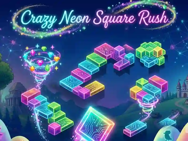 Permainan Gila Neon Square Rush talian