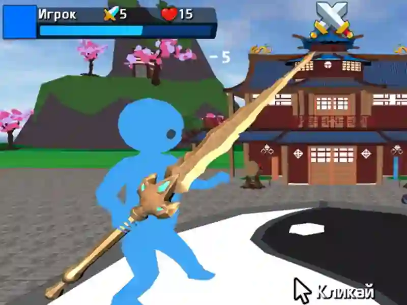 Permainan Obby Stickman di Pedang talian