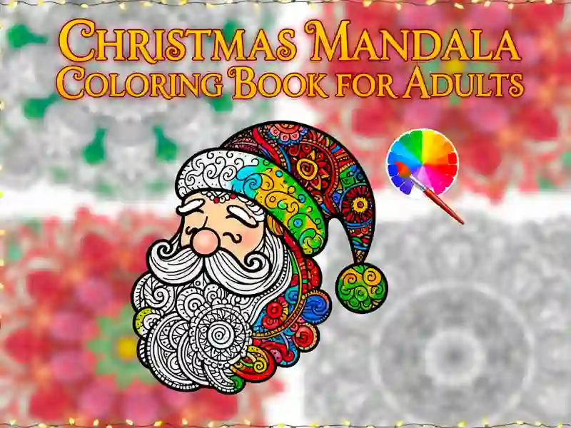Permainan Buku pewarna mandala Krismas untuk orang dewasa talian