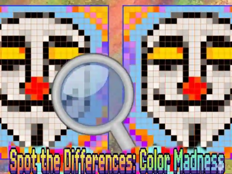 Permainan Spot the Differences Color Madness talian