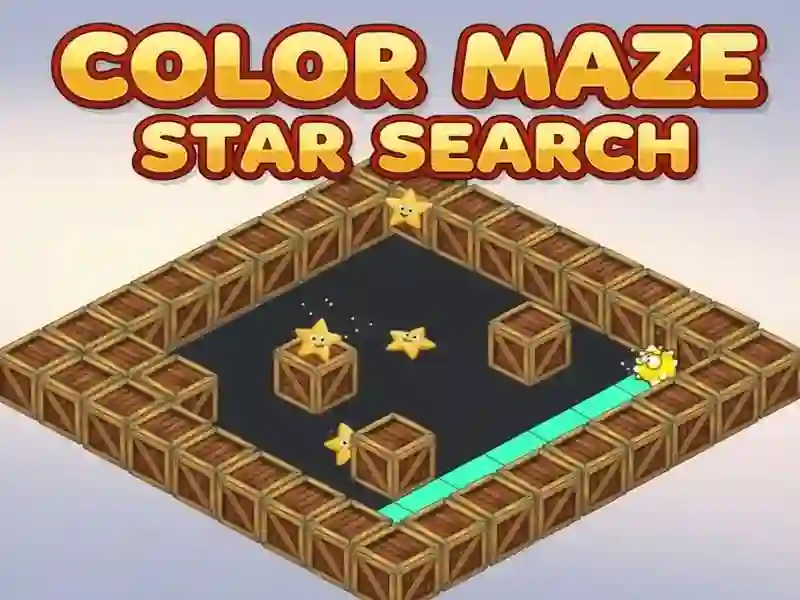Permainan Carian Bintang Maze Warna talian