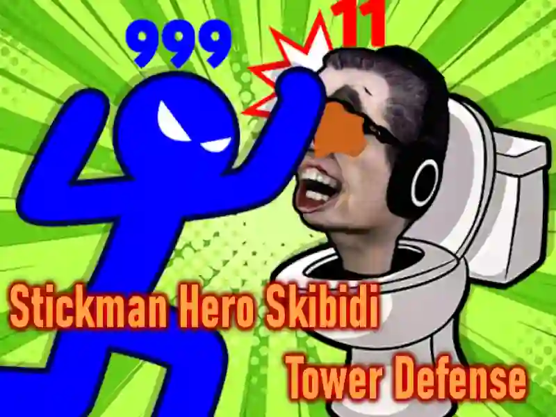 Permainan Stickman Hero Skibidi Menara Pertahanan talian