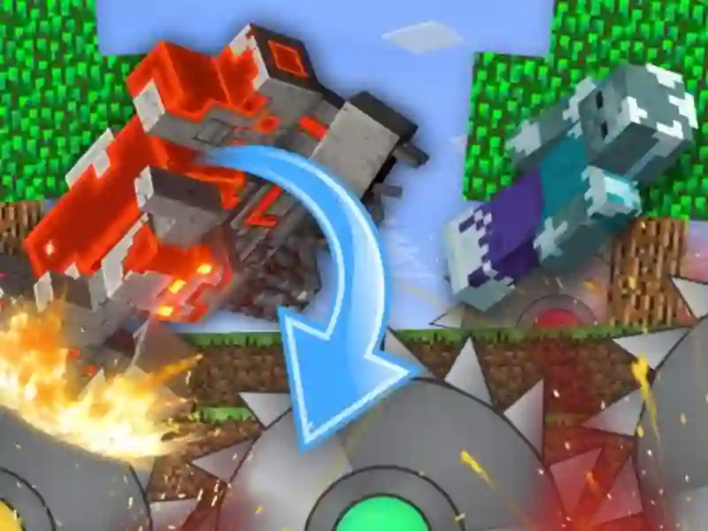 Permainan The Mobs Farm di Mineblock! talian