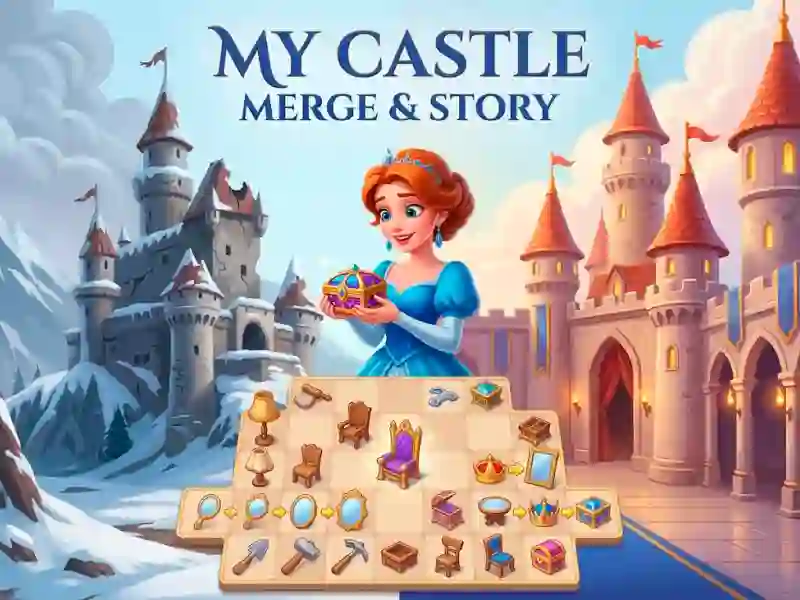 Permainan My Castle. Merge & Story talian