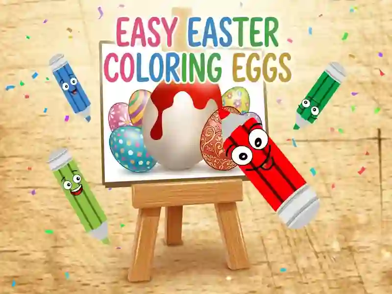 Permainan Easy Easter Coloring Eggs talian