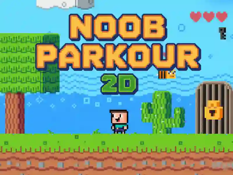 Permainan Noob Parkour 2D talian
