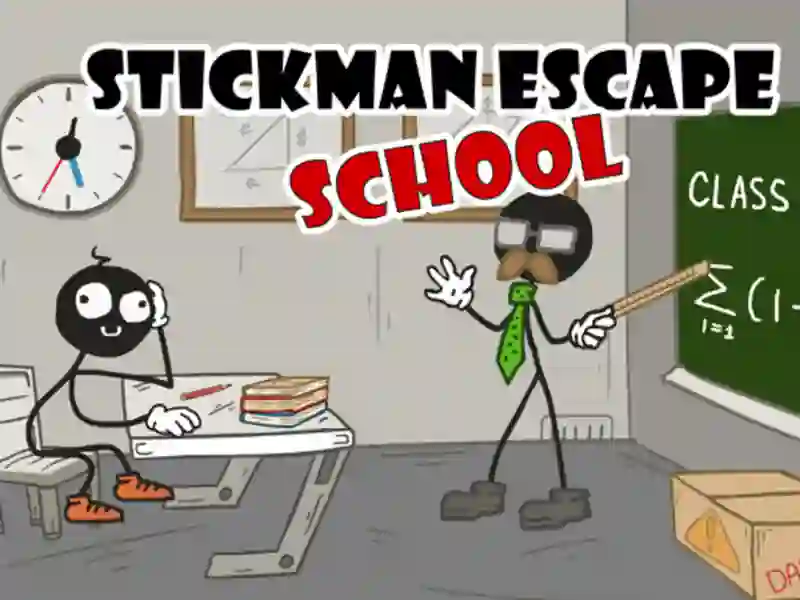 Permainan Stickman Escape School talian