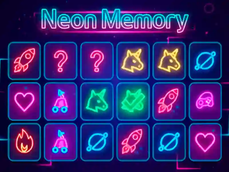 Permainan Memori Neon talian