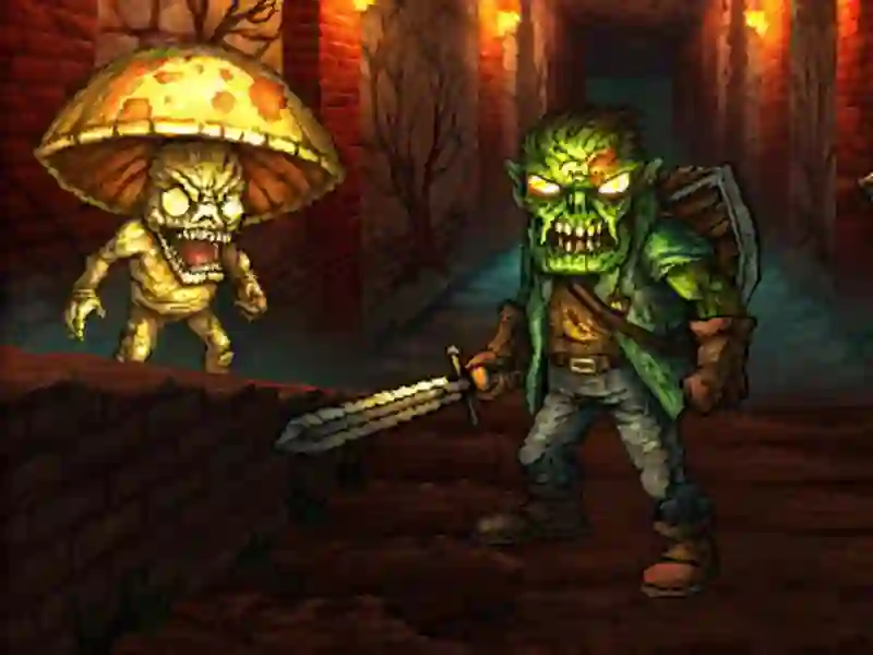 Permainan Monster Slayer bergabung dan bertahan talian