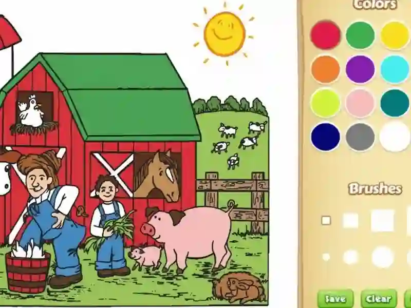 Permainan Buku pewarna ladang untuk kanak-kanak talian