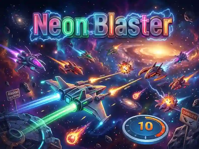 Permainan Neon Blaster talian