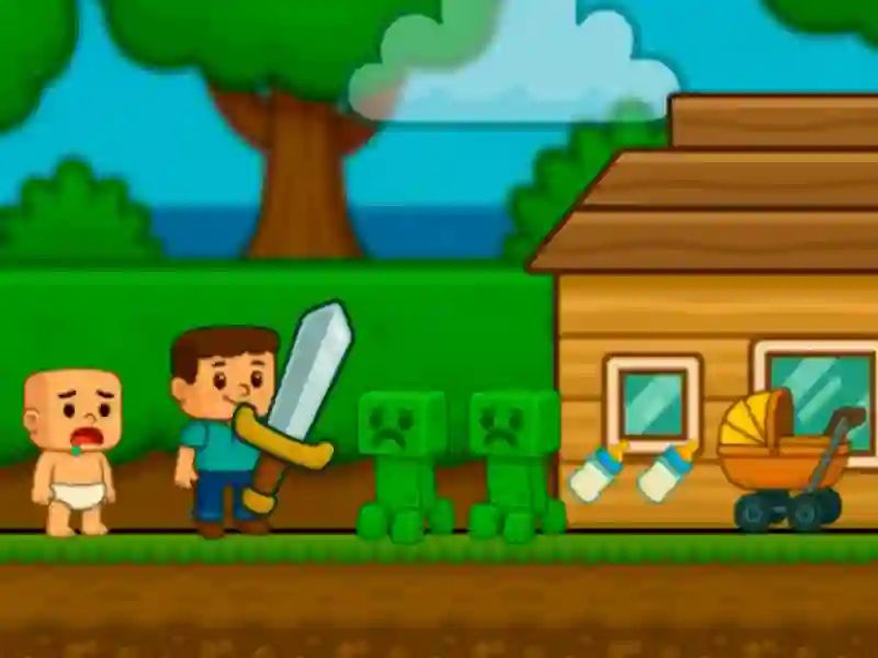 Permainan Bantuan Baby Noob! Steve talian Permainan Bantuan Baby Noob! Steve talian