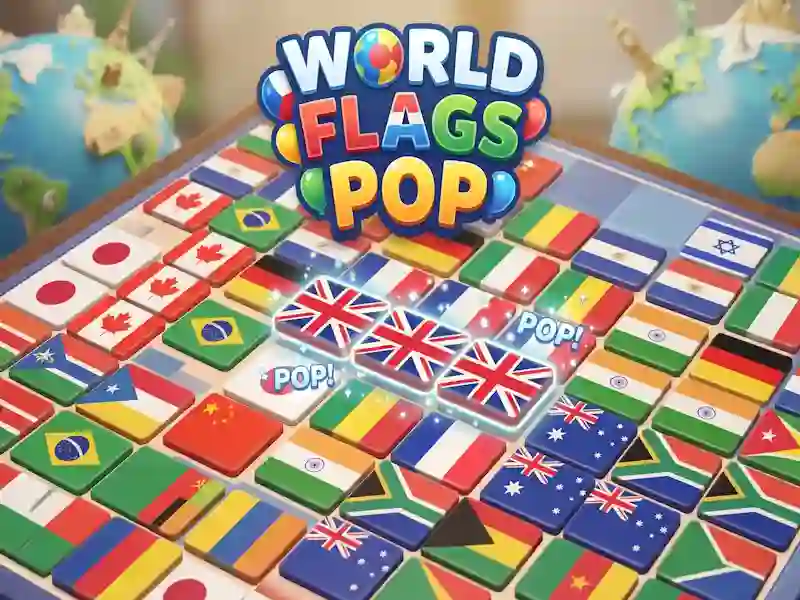 Permainan World Flags Pop talian