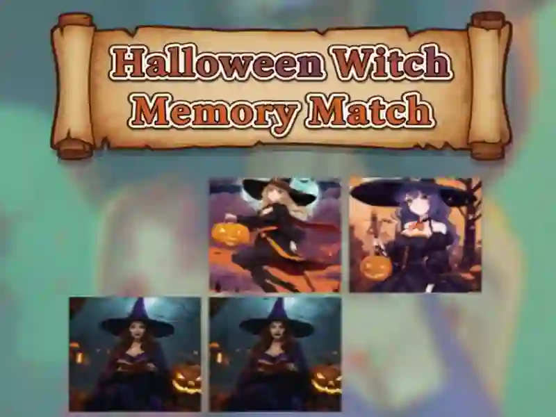 Permainan Perlawanan Memori Witch Halloween talian