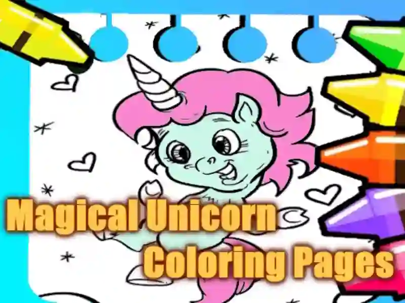 Permainan Halaman pewarna unicorn ajaib talian Permainan Halaman pewarna unicorn ajaib talian