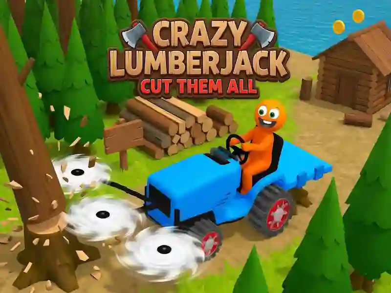 Permainan Crazy Lumberjack: Potong Mereka Semua talian