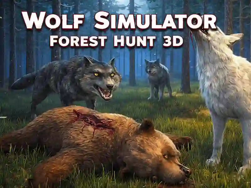 Permainan Serigala Simulator Perburuan Hutan 3D talian