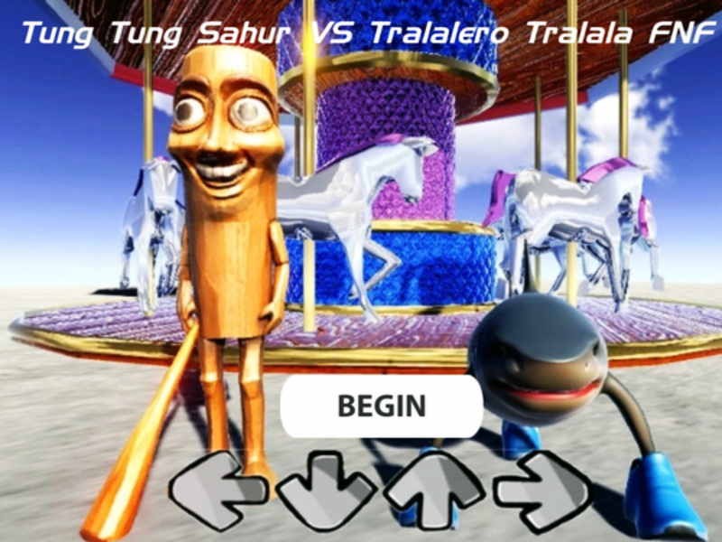 Permainan Tung Tung Sahur vs Tralalero Tralala FNF talian