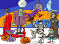 Permainan Cari 5 Perbezaan Halloween talian