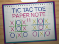 Permainan Tic Tac Toe Nota Kertas 2 talian