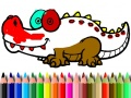 Permainan Kembali ke Sekolah: Mewarna Aligator talian