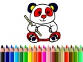 Permainan Kembali ke Sekolah: Mewarnakan Panda talian