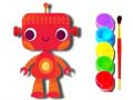 Permainan Kembali ke Sekolah: Buku Mewarna Robot talian