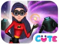 Permainan Sesi Pemotretan Fesyen Superhero Violet talian