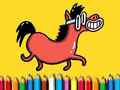 Permainan Kembali ke Sekolah: Buku Mewarnai Pony talian