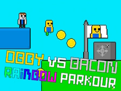 Permainan Obby vs Bacon Taman Parkour Pelangi talian