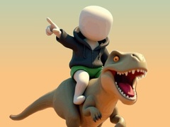 Permainan Stickman. Arena Dinosaur talian