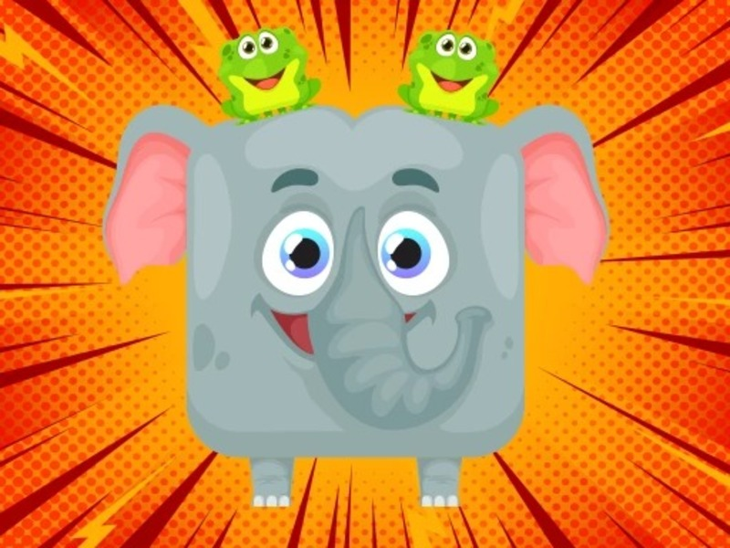 Permainan Jelly-Belly. Buat gajah talian