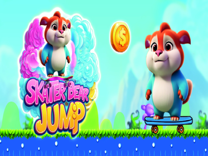 Permainan Sketer Bear melompat talian