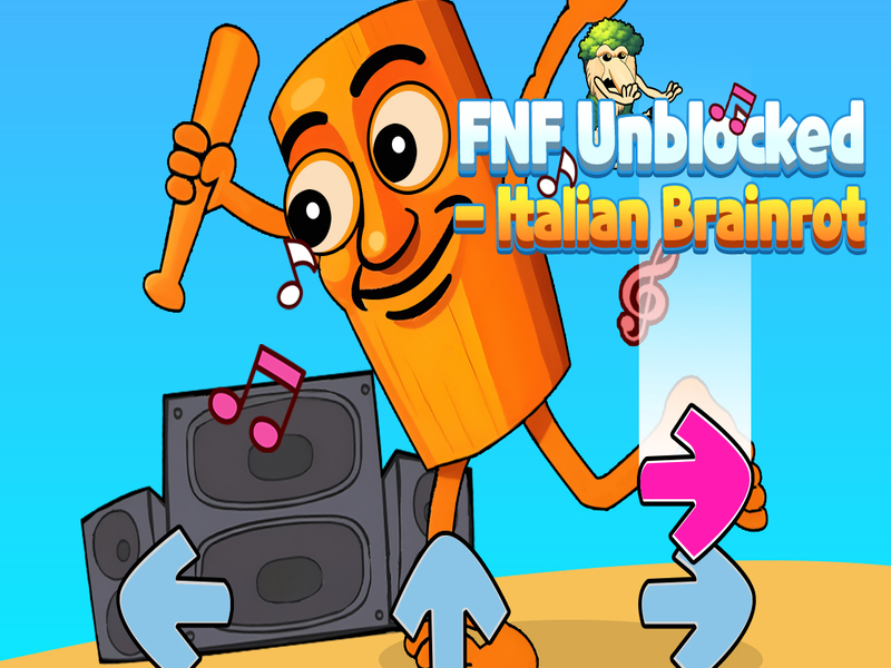Permainan FNF menyekat Brainrot Itali talian