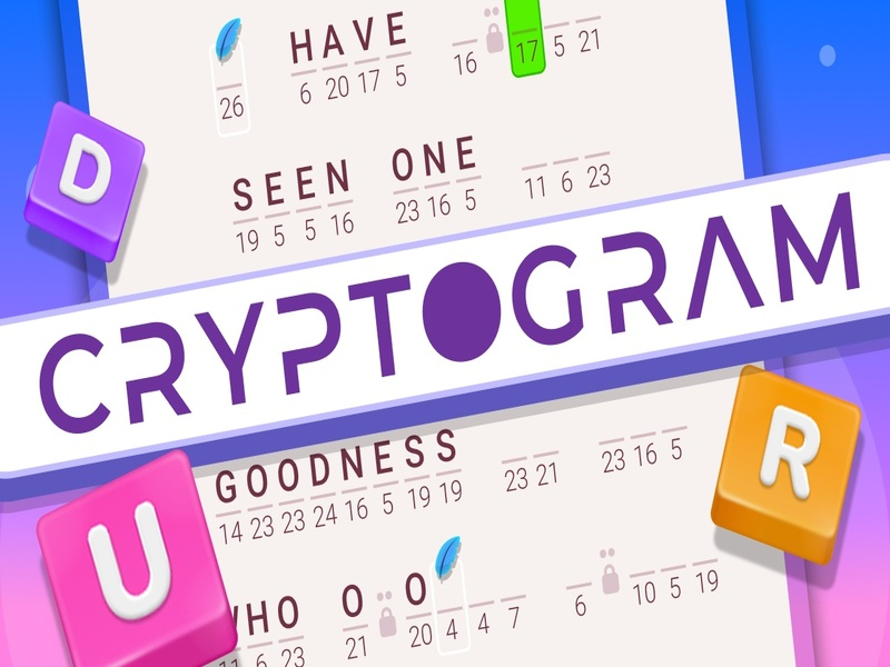 Permainan Cryptogram: Teka -teki otak perkataan talian