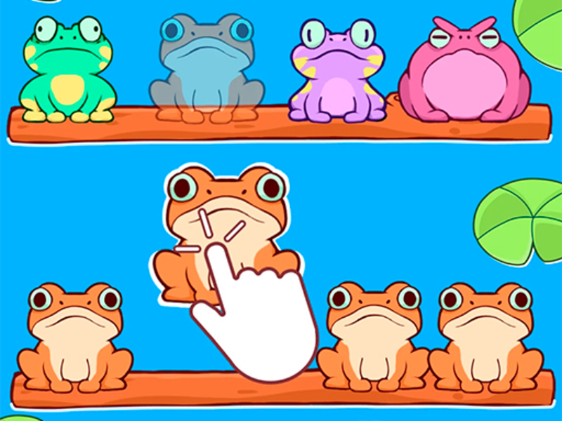 Permainan Katak menyusun talian