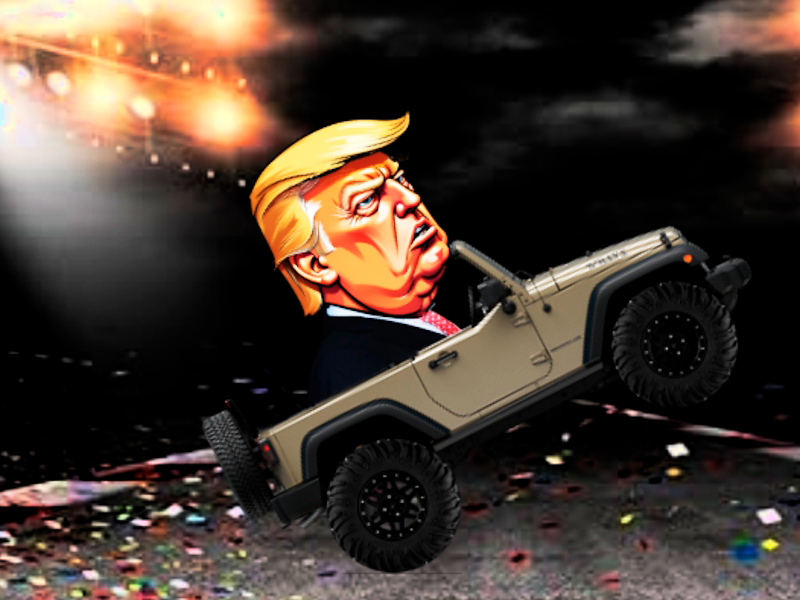 Permainan Trump Wheelie Challenge talian