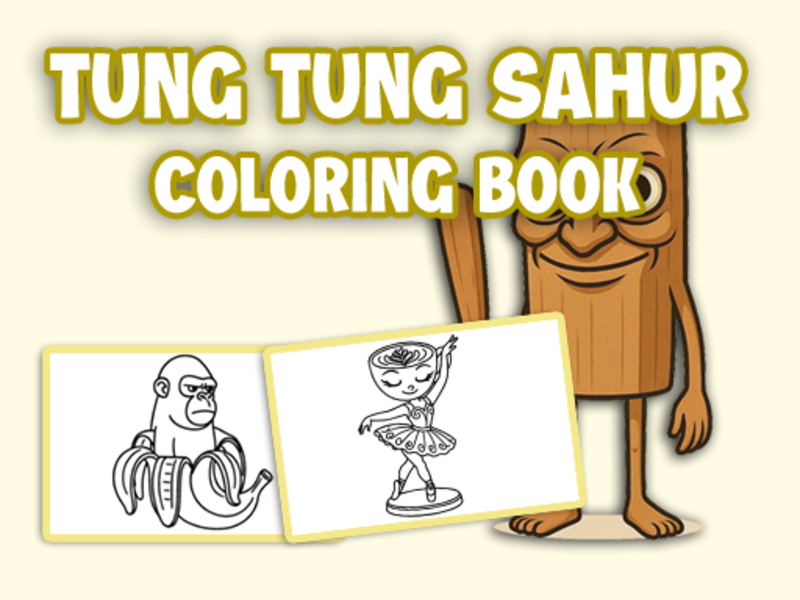 Permainan Buku pewarna tung tung sahur talian