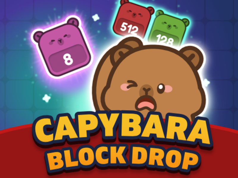 Permainan Drop blok Capybara talian