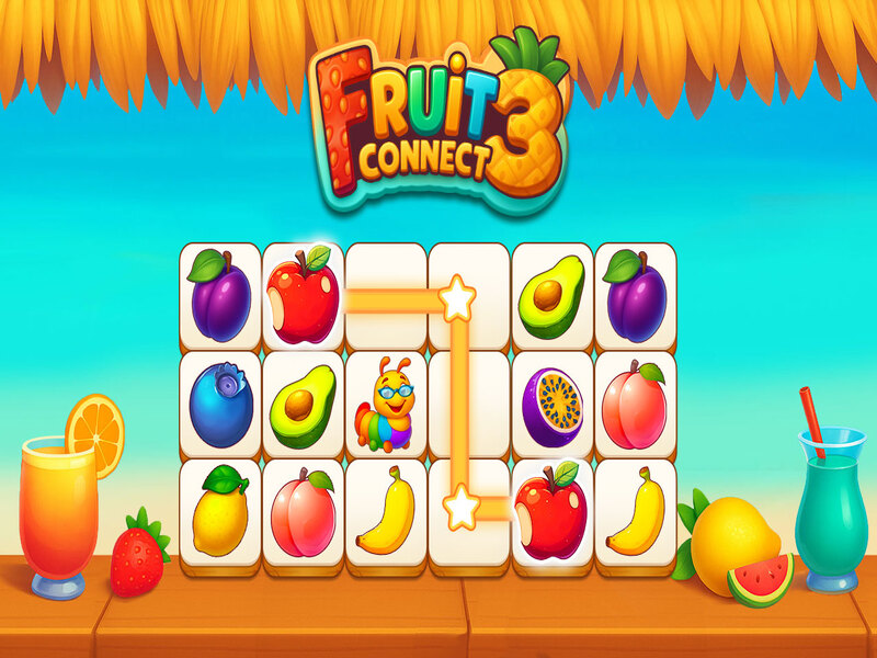 Permainan Buah Sambungkan 3 talian