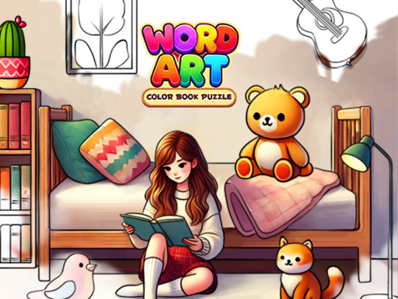 Permainan Seni Word: Teka-teki Buku Warna talian