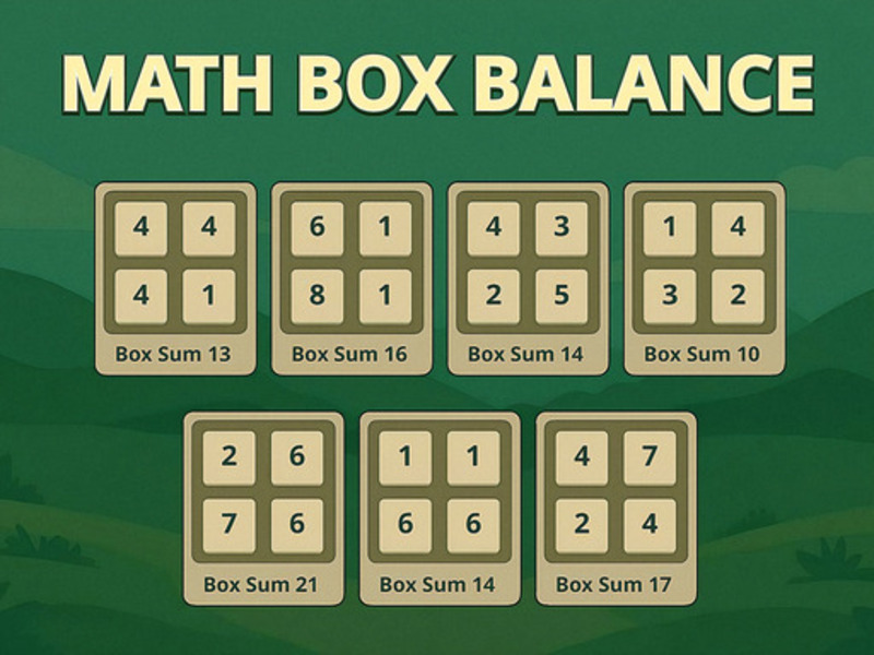 Permainan Keseimbangan kotak matematik talian