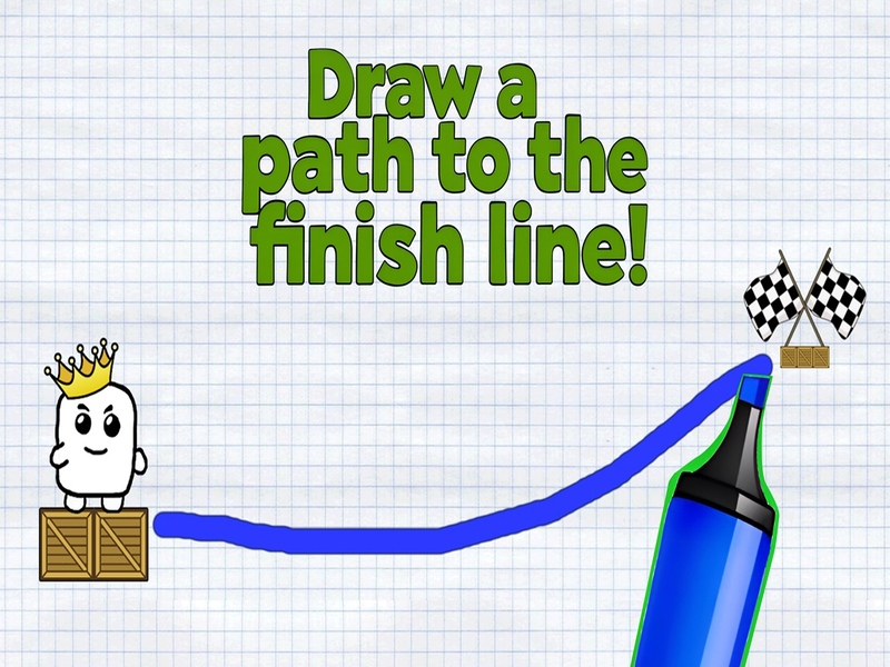 Permainan Lukis jalan ke garisan penamat! talian
